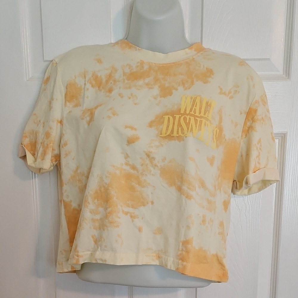 Zara Cream and Orange Graphic CINDERELLA Crop Top